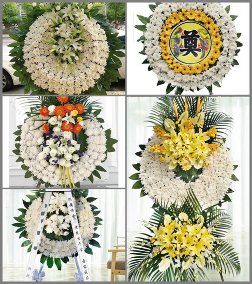 山东青岛黄岛区珠海街道小河东村花圈速递